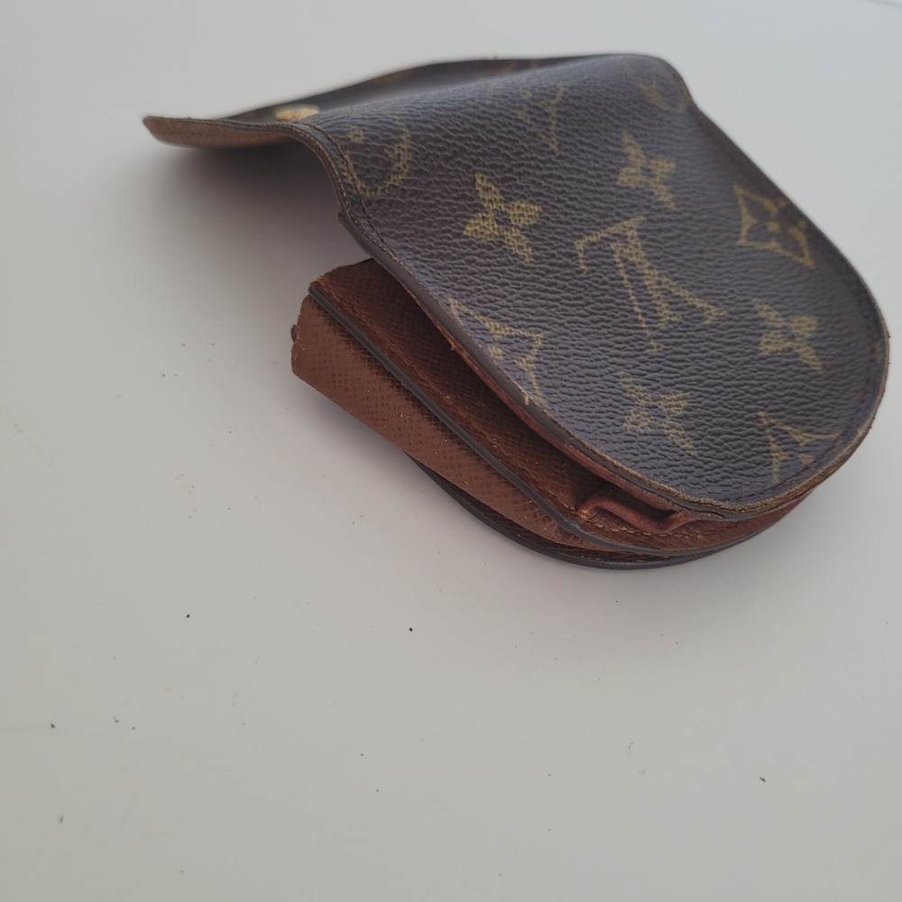 Louis Vuitton Monogram Canvas Porte Monnaie Gousset Coin Purse Brown CT1001 - Picture 9 of 13